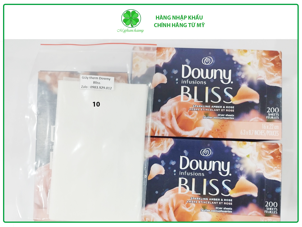 [Tách lẻ] Giấy thơm quần áo Downy Bliss