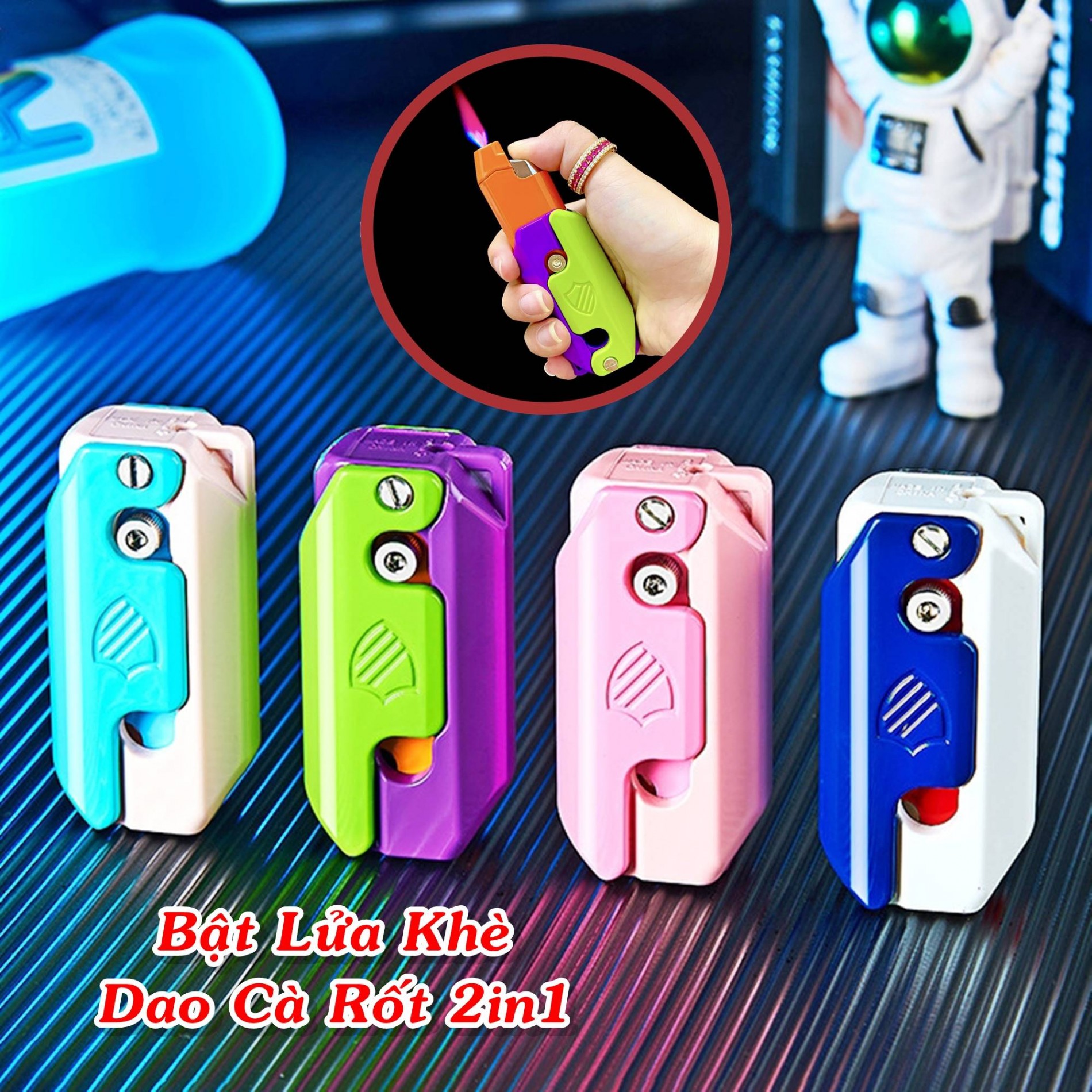 BẬT LỬA KHÈ CÀ RỐT 2in1 ( ĐỒ CHƠI VÔ TRI )