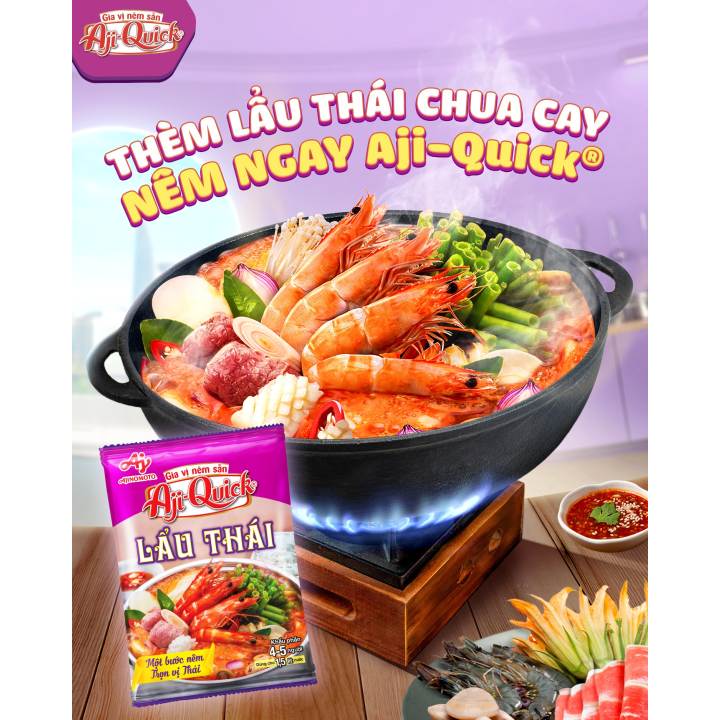 Gia Vị Nêm Sẵn Aji-Quick® Lẩu Thái 1kg/Gói - Ảnh 5