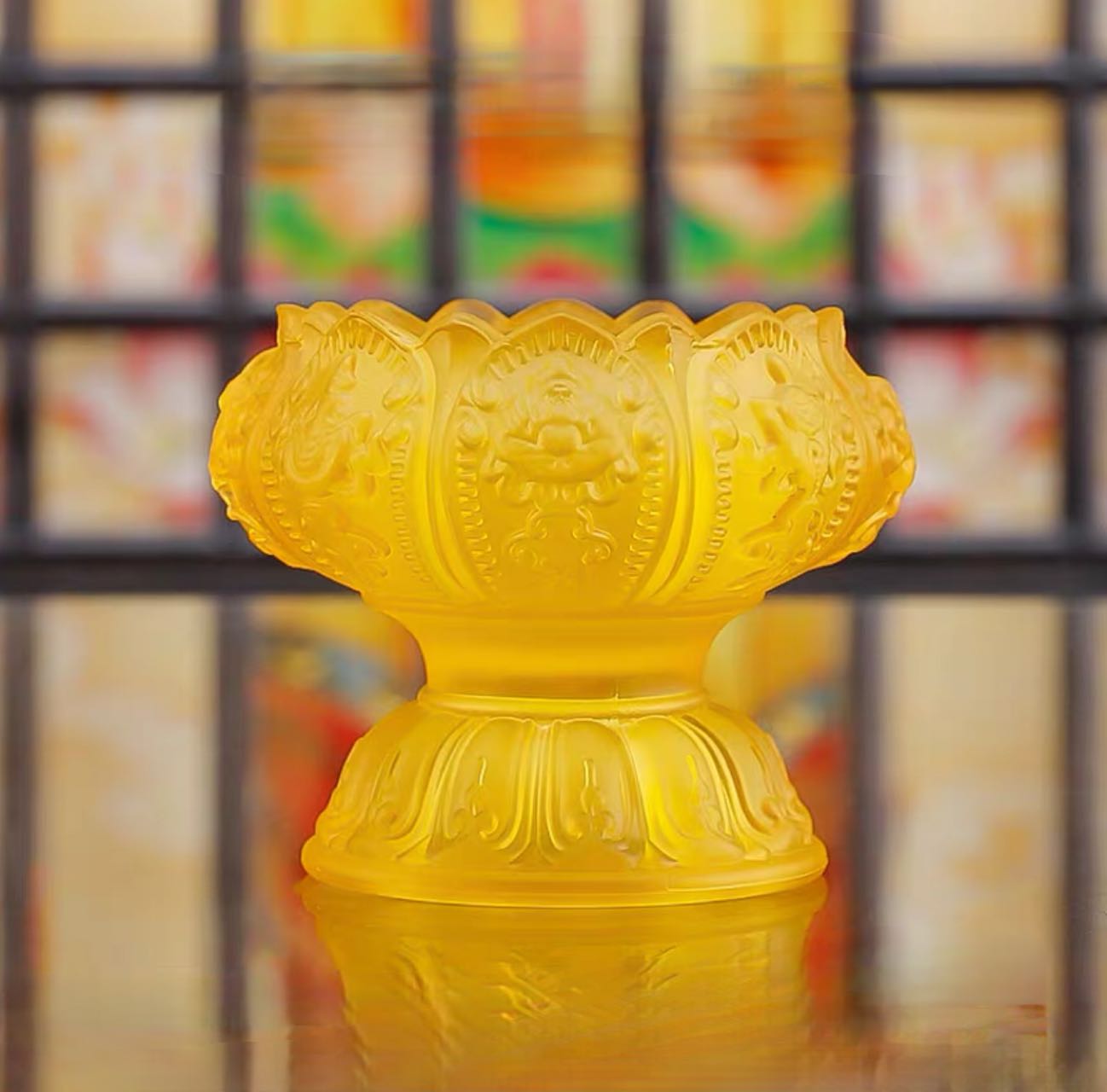 [PBMC] Chén thủy tinh sen 8 Cát Tường 6cm (đẹp)