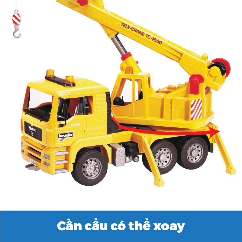 Đồ chơi dạng mô hình theo tỷ lệ thu nhỏ 1:16 xe cần cẩu Man BRUDER BRU02754