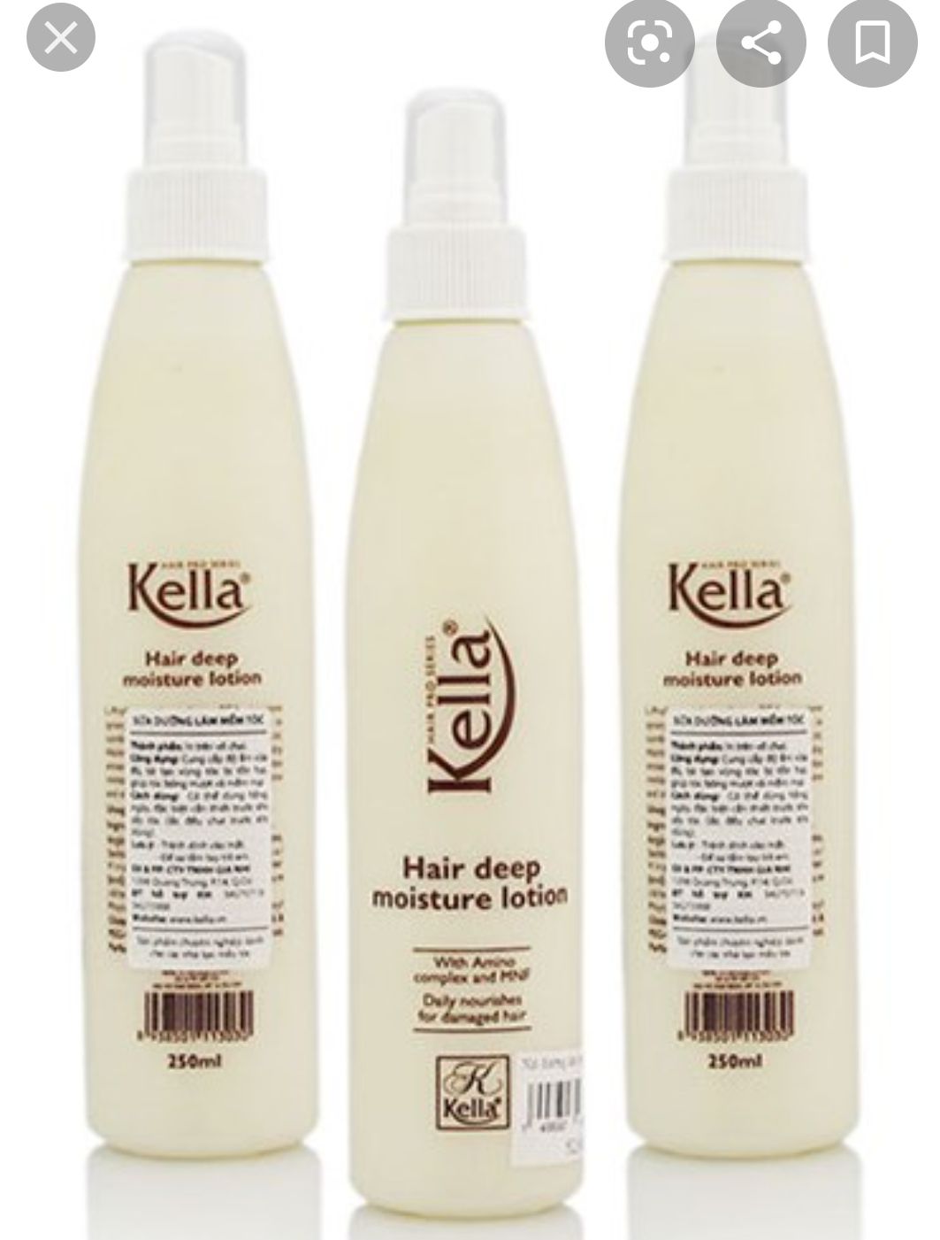 [HCM]Sữa xịt dưỡng tóc KELLA 250ml