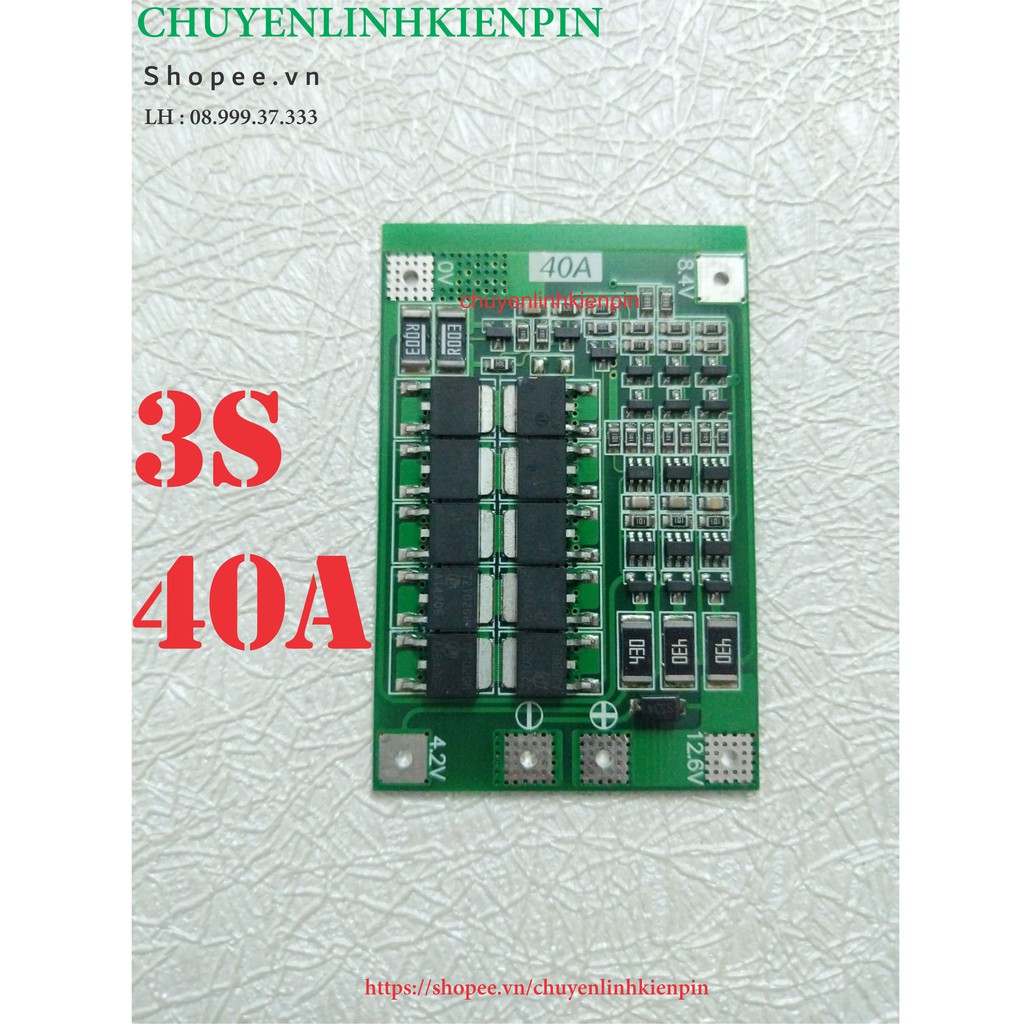 [HCM]Mạch 3S 40A Full bảo vệ Pin Lion ( BL64 33 )