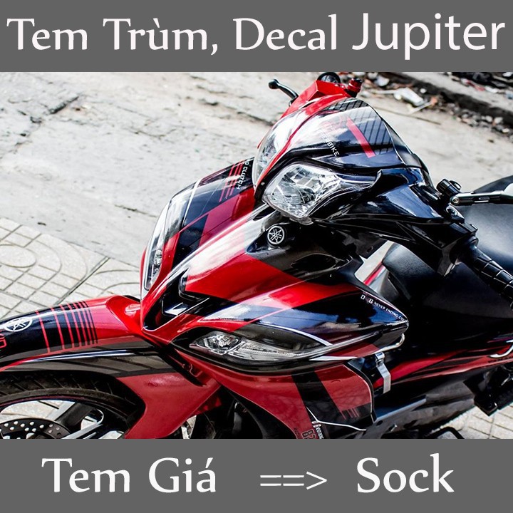 Tem trùm jupiter đỏ đen - Độ dán team trùm decal xe máy jupiter đỏ đen - Team trùm decal xe máy jupiter rẻ đẹp và chất