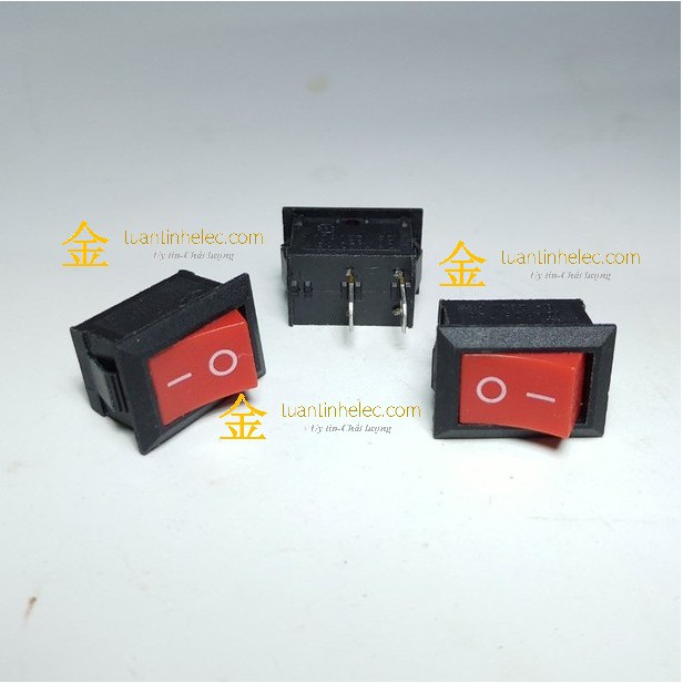 Công tắc bập bênh (NHỎ) 2 chân, công tắc ON/OFF 6A/250Vac, 10A/125Vac loại nhỏ 15x21mm, 2 chân #phụ tùng thay thế