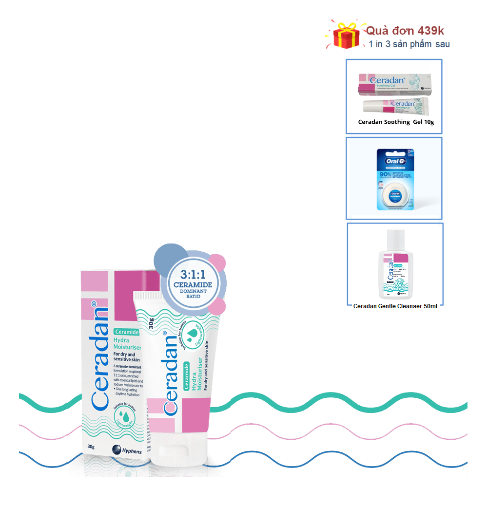 Kem dưỡng ẩm Ceradan Hydra 30g/ 80g (date 06/2028)