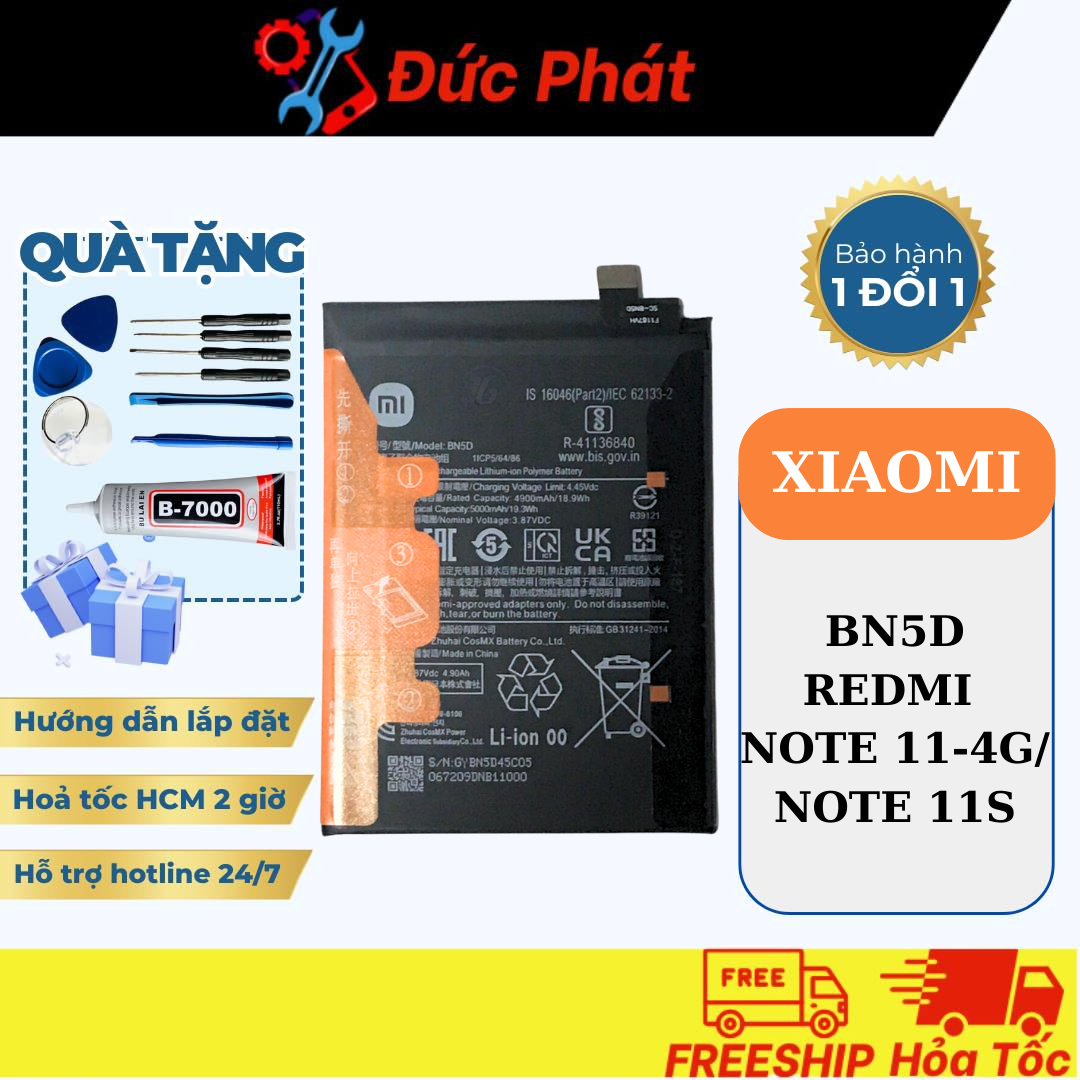 PIN THAY THẾ MI BN5D/ REDMI NOTE 11-4G/ NOTE 11S