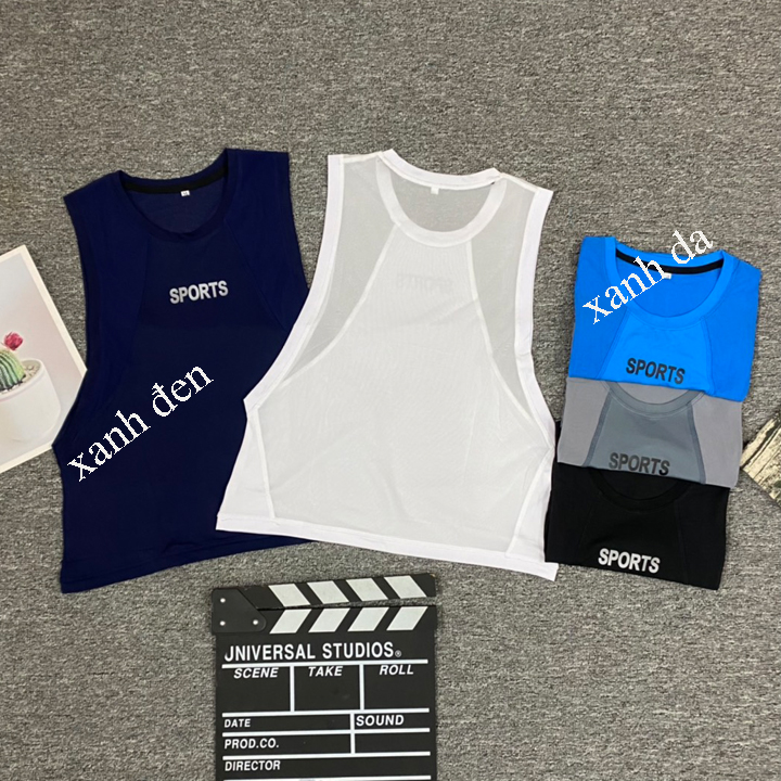 Áo tanktop nữ tập Gym - Yoga phối lưới lưng TANKSPORT