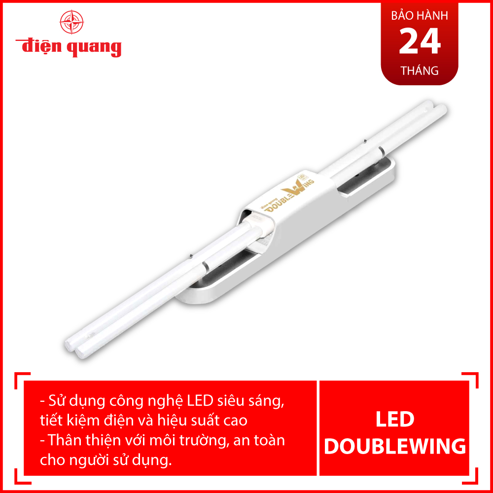 Bộ đèn Led Doublewing Điện Quang ĐQ LEDDW02 36765 (36w daylight, bóng thủy tinh)