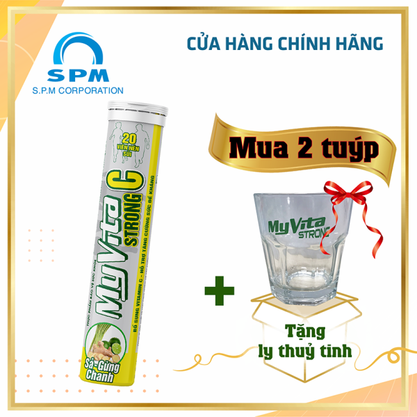Viên sủi MyVita Strong C (Sả - Gừng – Chanh) 20 viên/hộp - Bổ sung Vitamin C - Tăng cường đề kháng nhập khẩu