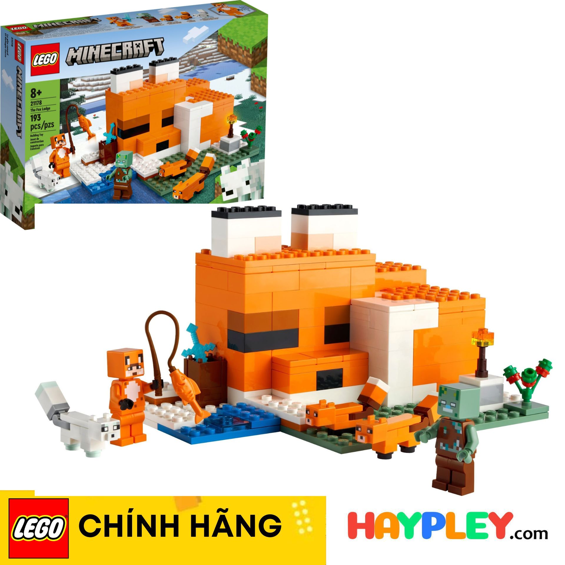 Lego minecraft the fox lodge house 21178