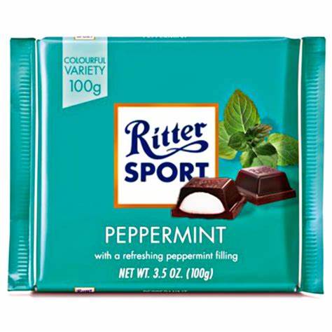 Socola Hạt Phỉ, Coconut, Butter Biscuit , Marzipan, Peppermint, Whole Hazelnuts Ritter Sport 100g