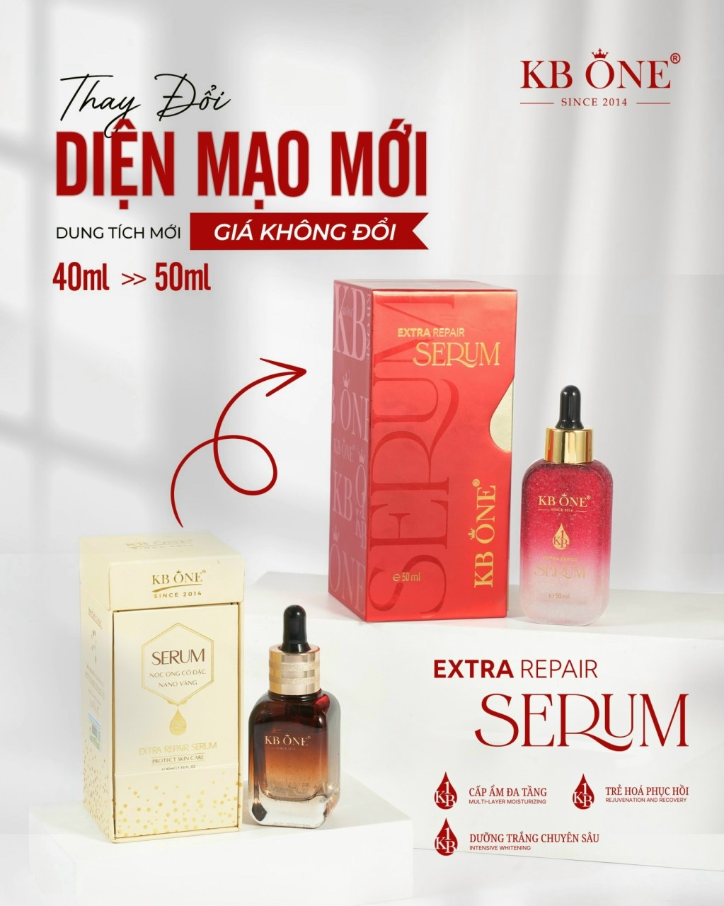 [Chính hãng] Serum Phục Hồi KB ONE Extra Repair 50ml