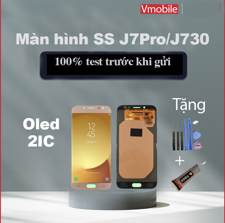 Màn hình thay thế cho j730 j7 pro tặng bộ sửa và keo dán b7000.