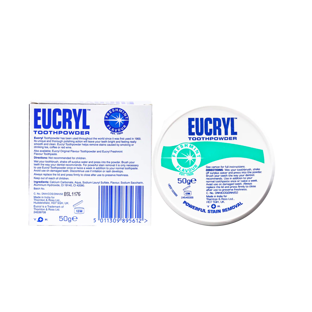 Bột Đánh Răng Tẩy Trắng Eucryl Toothpowder 50g