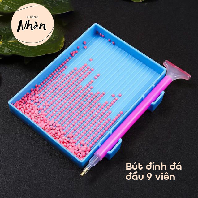 Bộ dụng cụ hỗ trợ gắn tranh đính đá 5D (sáp nến, bút chấm đá, khay...)