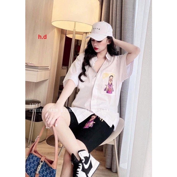 Bộ áo sơ mi quần legging còn cái nịt HĐ12