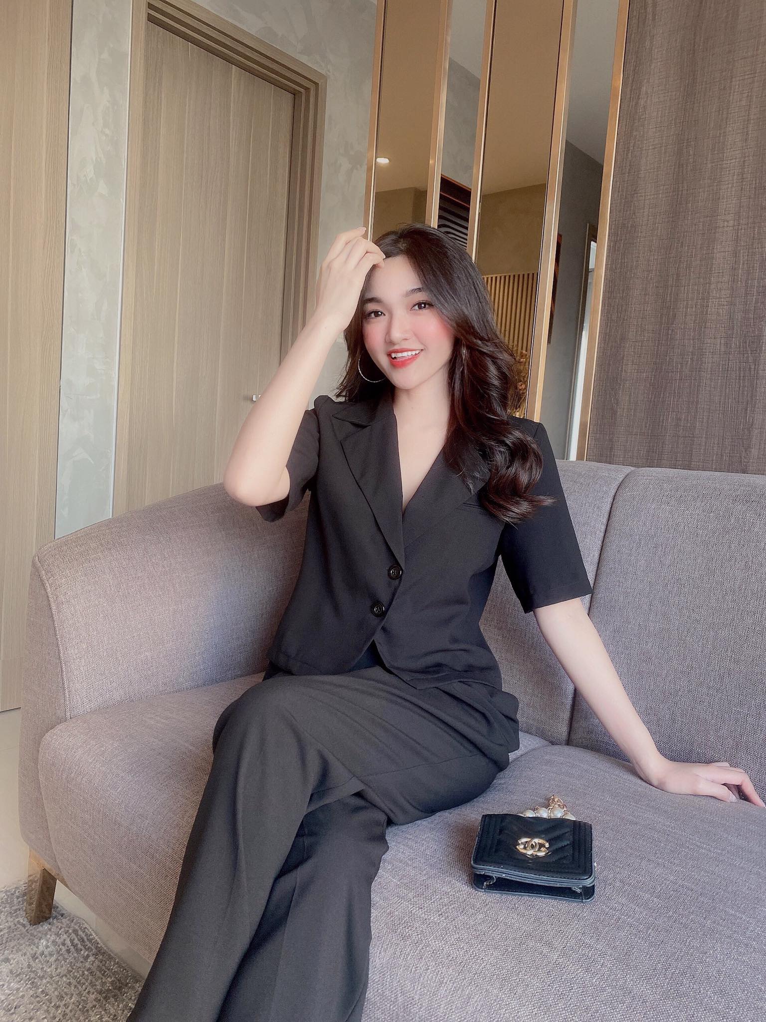 Set Blazer Tay Ngắn + Quần Dài