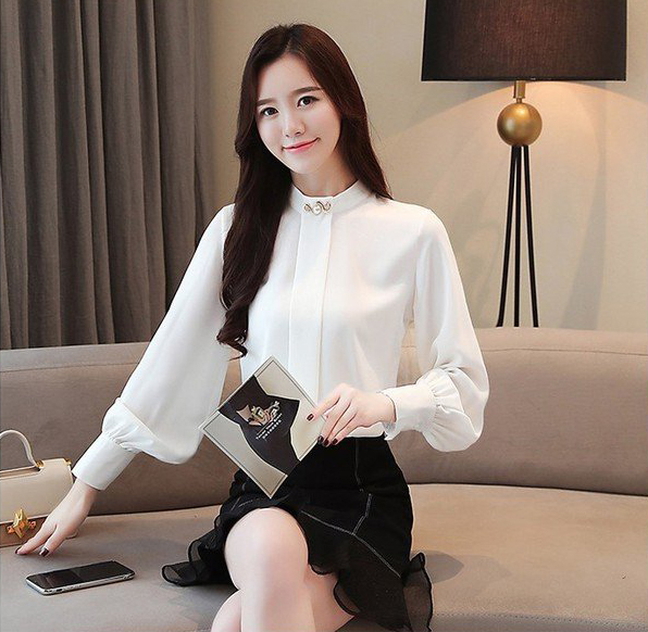 Áo Kiểu CỔ CAO  Công Sở Sành Điệu Tay Dài Mẫu Mới❤️💥FREESHIP❤️💥[Giá gốc tận xưởng] ÁO KIỂU NỮ CÔNG SỞ