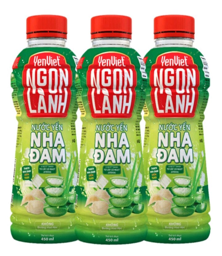 Nước yến nha đam ngon lành yến việt - 1 lốc 6 chai x 450ml