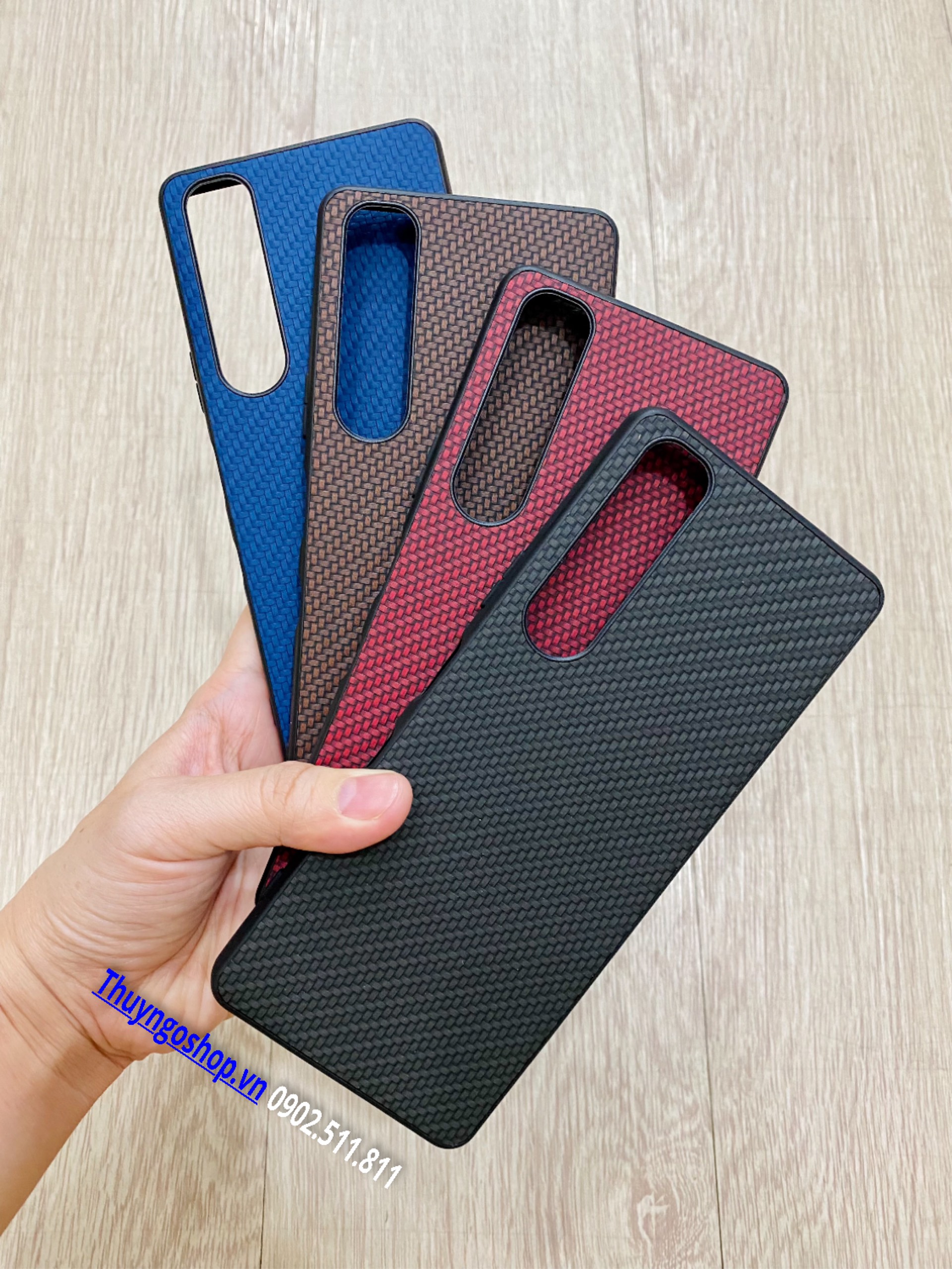 Ốp lưng da caro viền nhựa dẻo sony xperia 1 iii - xperia 5 iii - xperia 10 iii - xperia 5 mark ii