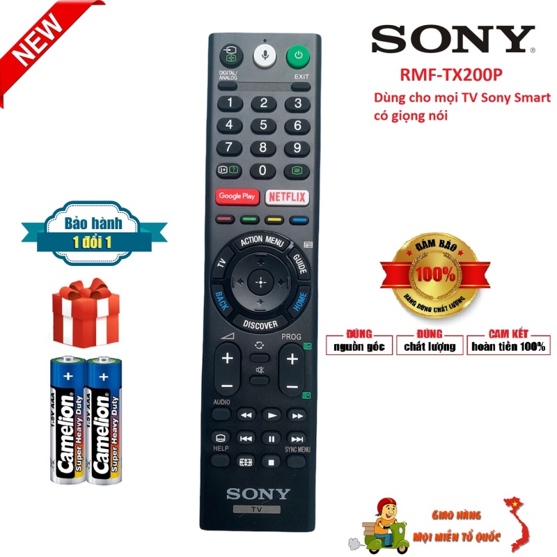 Bảng giá Điều khiển tivi Sony RMF-TX200P giọng nói BH 6 tháng Remote bấm từ xa tivi Sony thông minh có giọng nói RMF-TX200P - Hàng mới loại 1