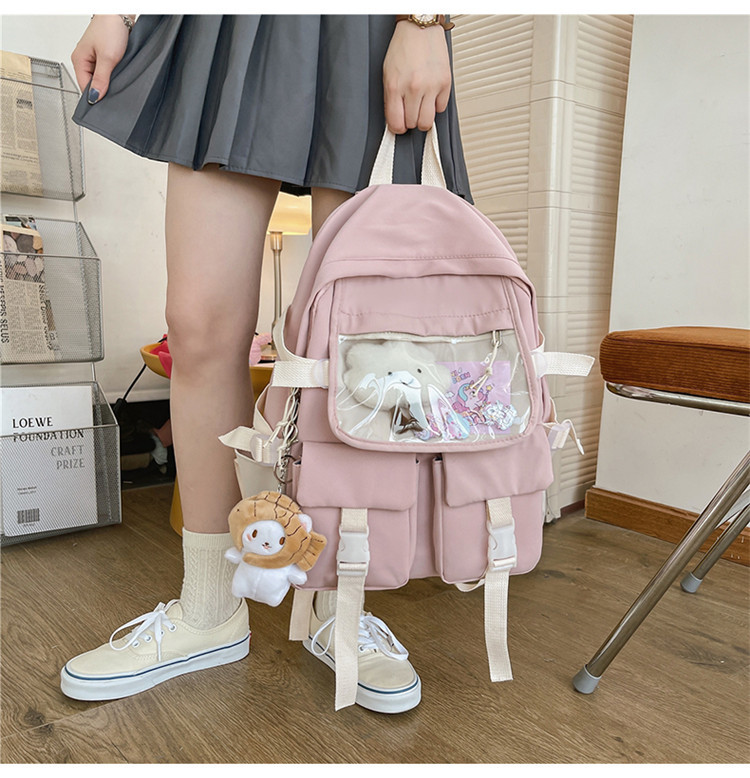 Balo nữ học sinh cấp 1 2 balo đi học thời trang