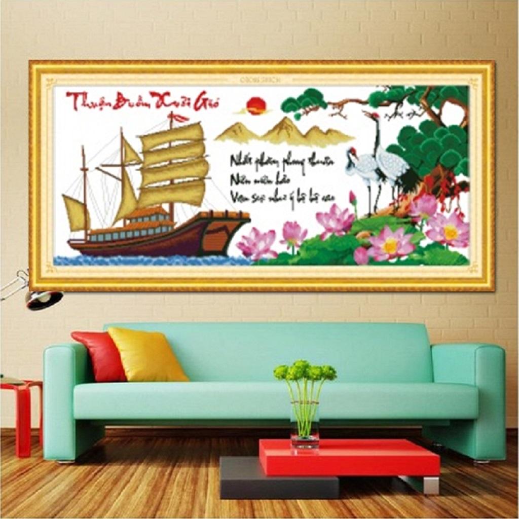 Tranh Thêu Chữ Thập Thuận Buồm Xuôi Gió 3265 - KT 116*54CM