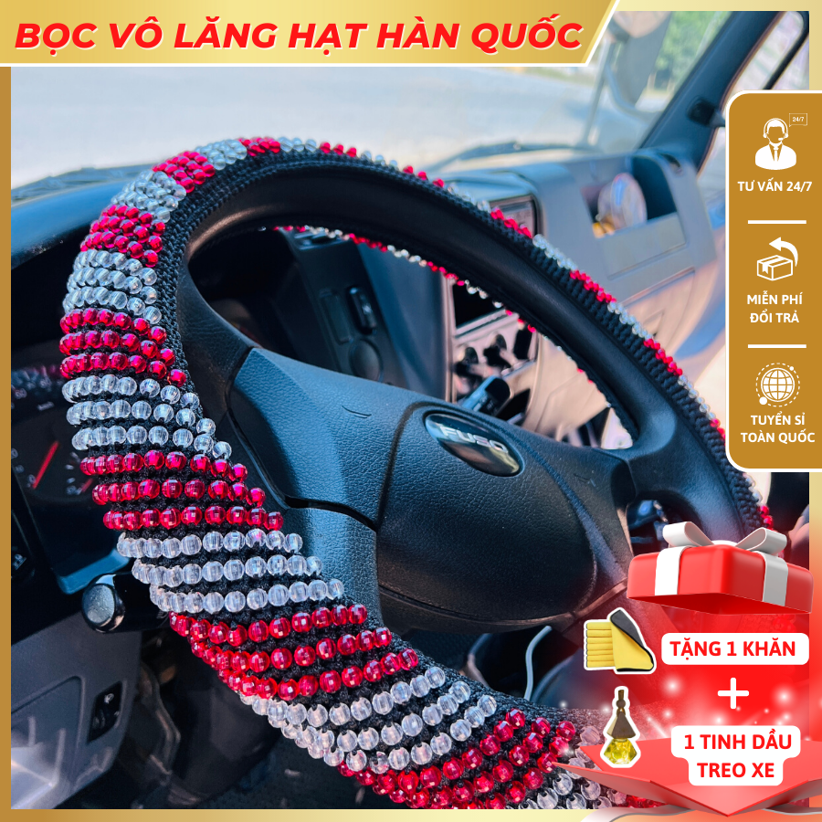 Loại 2 Bọc vô lăng hạt HÀN QUỐC đủ màu đủ size