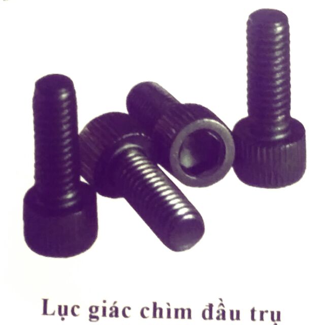 Ốc lục giác đen 6ly x1.5cm x 10 con...