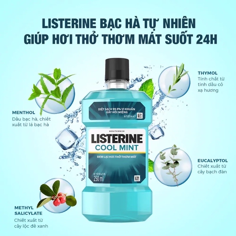 Nước súc miệng Listerine 250ml/ 750ml (Bibistore)