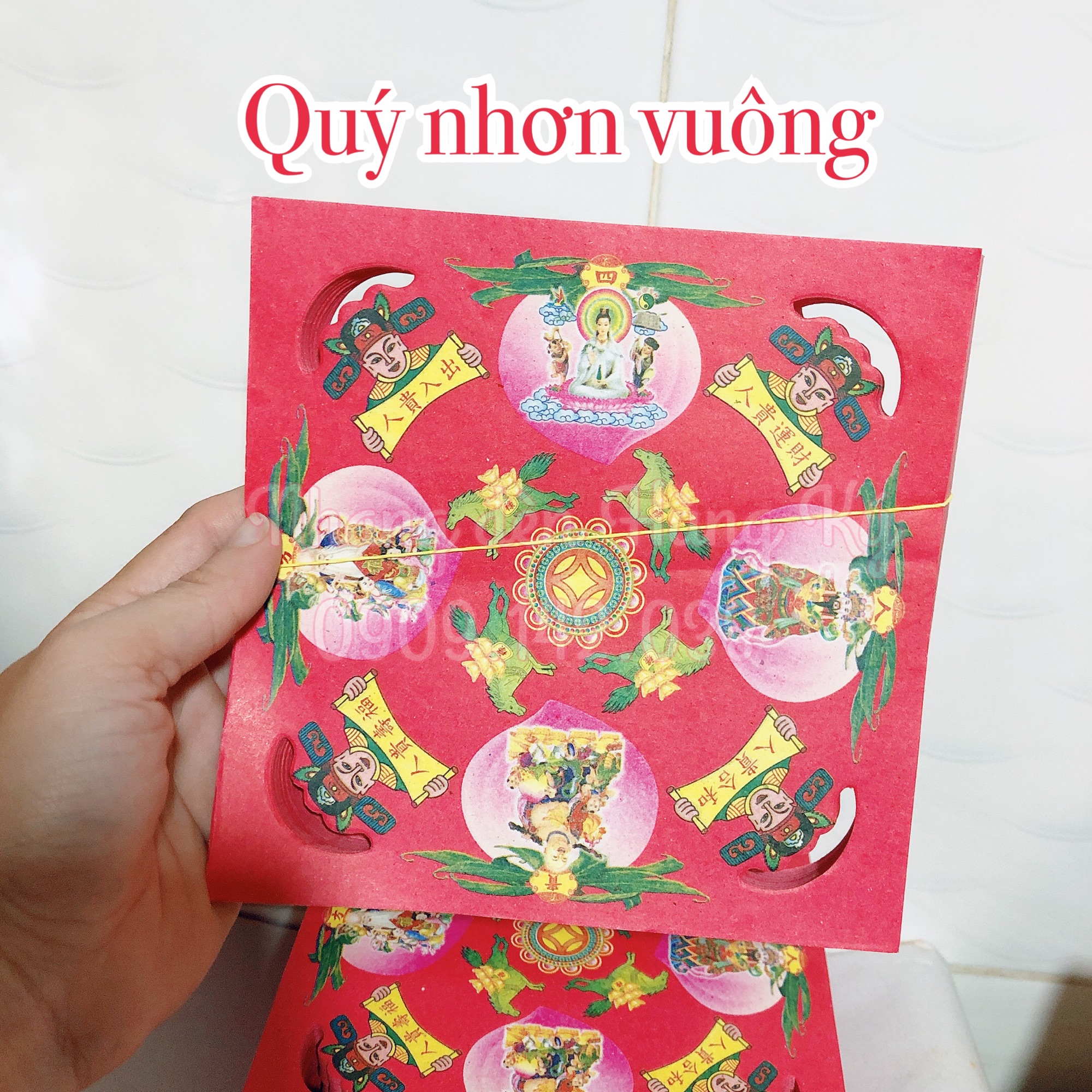 Giấy cúng quý nhơn vuông màu đẹp khoảng 1000 tờ