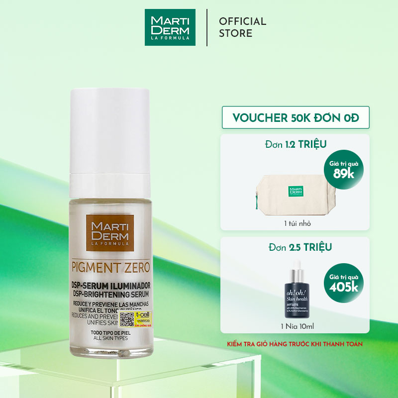 Tinh Chất Làm Sáng Da, Mờ Thâm - MartiDerm Pigment Zero DSP Serum Illuminator (30ml)