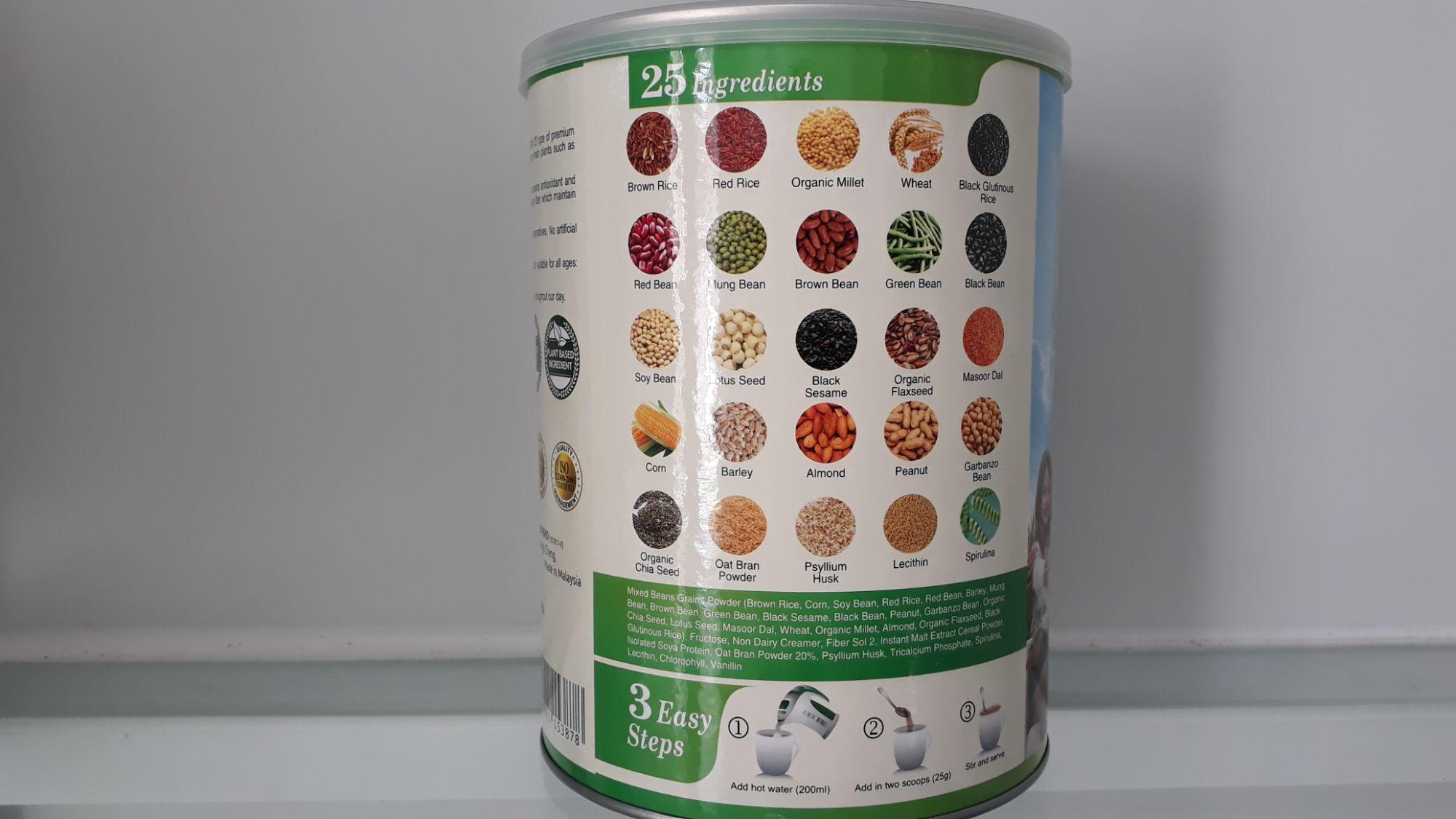 BỘT NGŨ CỐC 25 GREEN NUTRI 750G LON