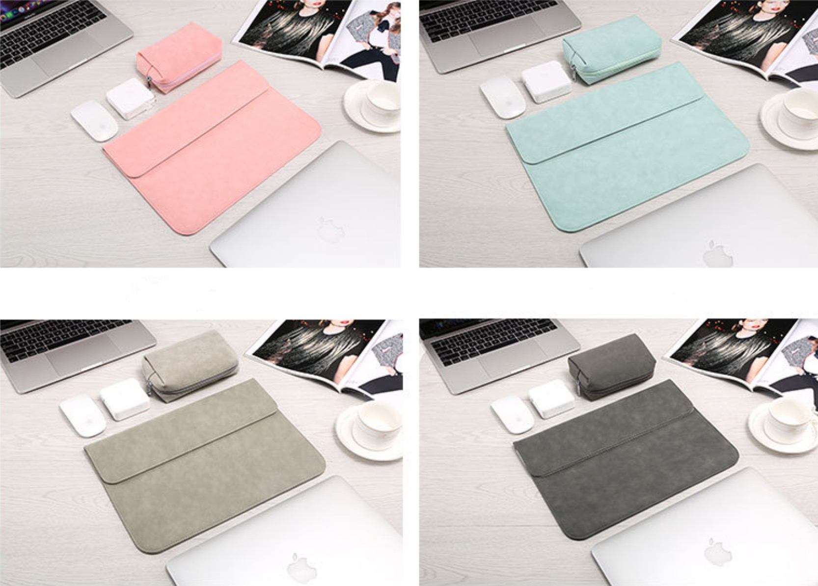 Bao da, túi da chống sốc cho Macbook, Laptop Surface