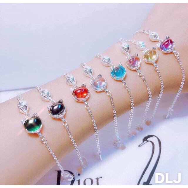 Lắc Xích Hồ Ly Đủ Màu Theo Mệnh - TRANG SỨC BẠC TNJ CAM KẾT HÀNG CHUẨN ẢNH, CHẤT LƯỢNG TỐT, PHỤC VỤ TẬN TÌNH, CHU ĐÁO