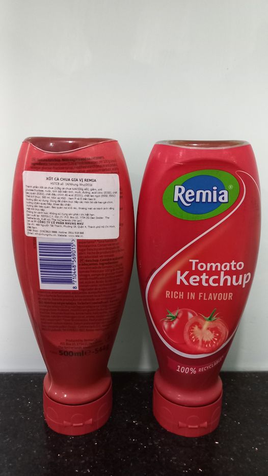 Sốt tương cà chua lắp úp ngược Remia - Tomato Ketchup 500gr