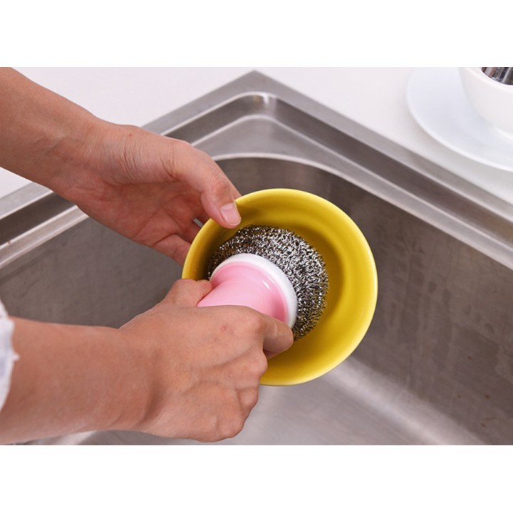 Cọ Rửa Xoong Nồi Chén Bát Có Tay Cầm