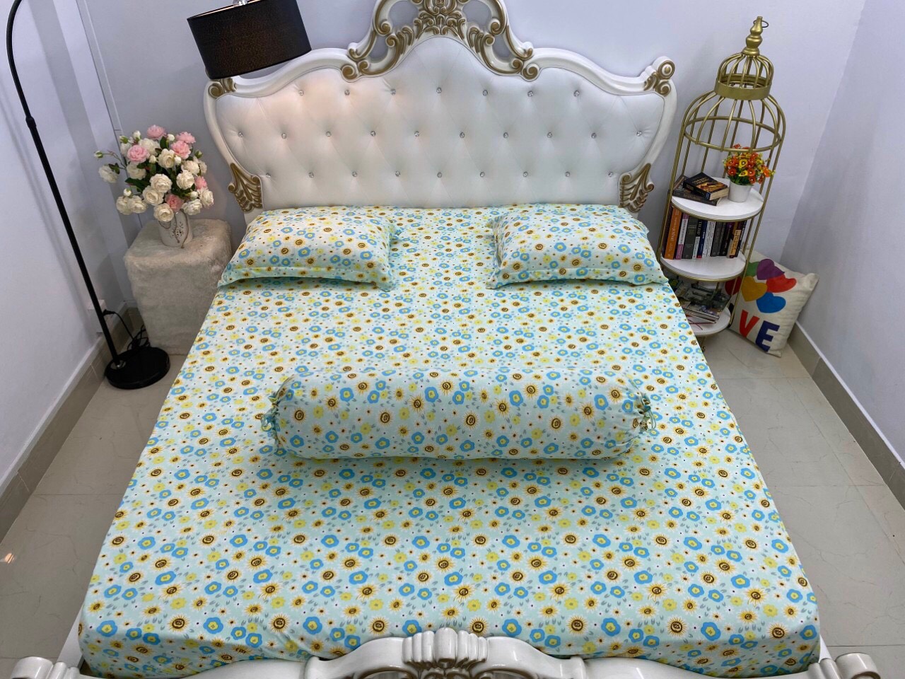 [HCM]Bộ Drap Thun Hàn Quốc mát lạnh 1M8 X 2M { 4 món }