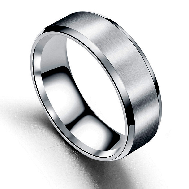 Nhẫn Titan Nam Cá Tính, Nhẫn Nam Trơn Basic Ring (Full size)