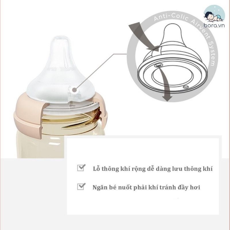 Núm ti thay thế bình Moyuum Hàn Quốc số 1/2/3/4 (1 núm không hộp, set 2 núm có hộp)