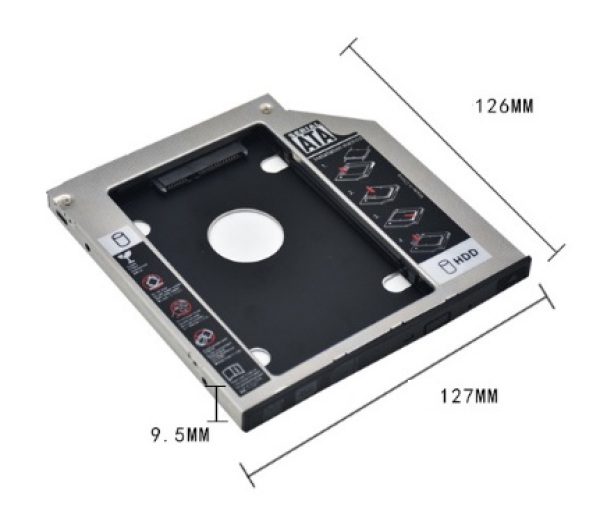 Bảng giá Bộ phận mở rộng ổ đĩa, Khay Ổ Cứng Caddy Bay ( mỏng 9.5mm ) - (dày 12.7mm) (Gắn Ổ Cứng Thay Ổ Quang Laptop) Phong Vũ