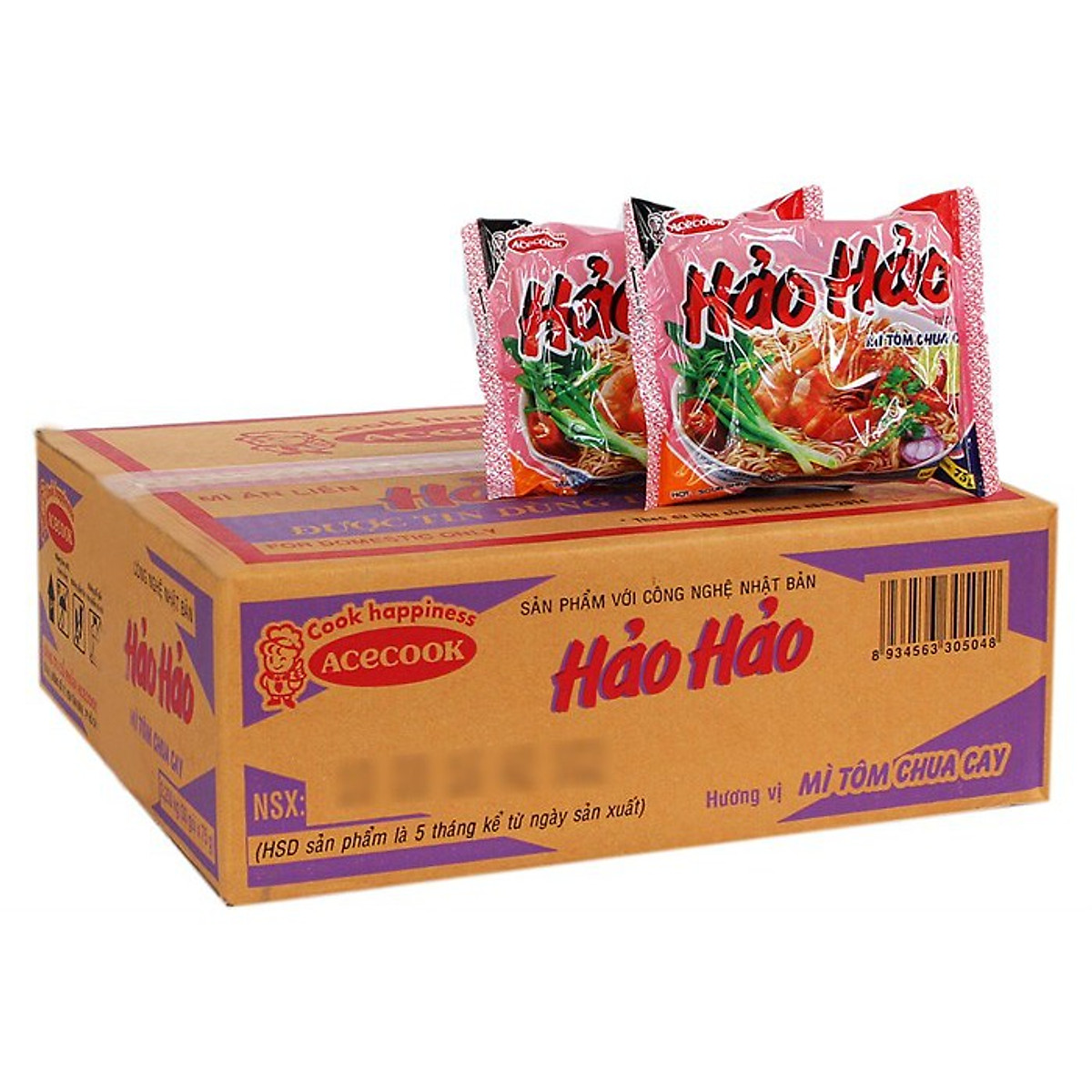1 thùng mì Hảo Hảo tôm chua cay 30 gói x 75g