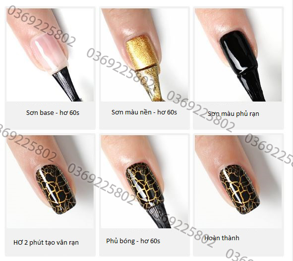 Set 9 chai sơn gel nứt CR