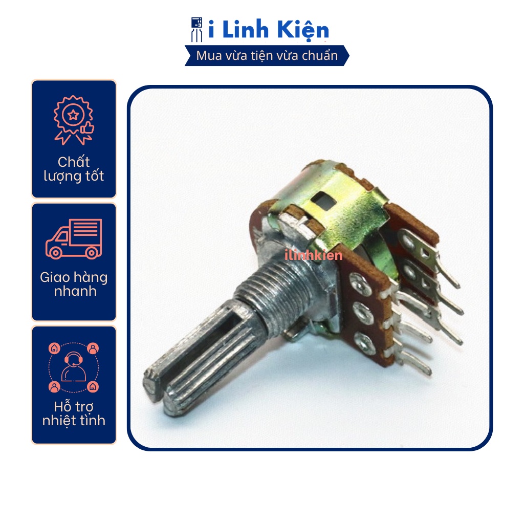 Chiết áp đôi 5K WH148-B5K 15mm