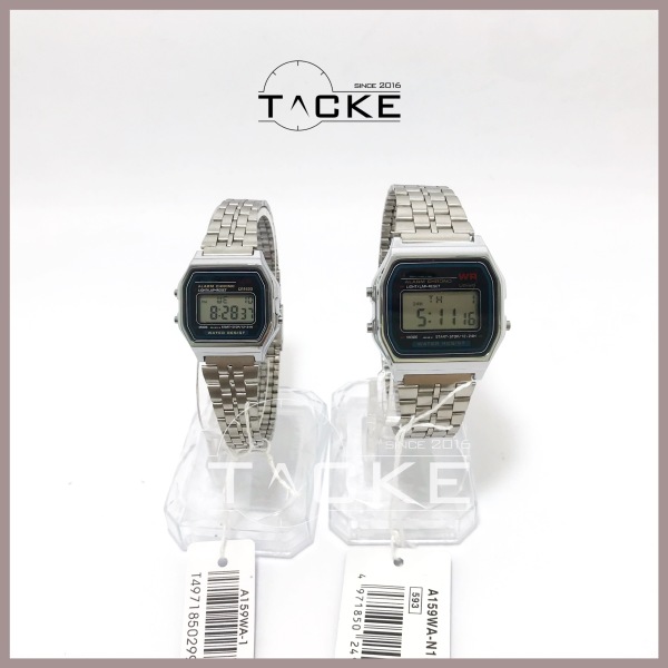 Đồng hồ điện tử casio A159 unisex dây kim loại trẻ trung sang trọng, phù hợp cả nam và nữ