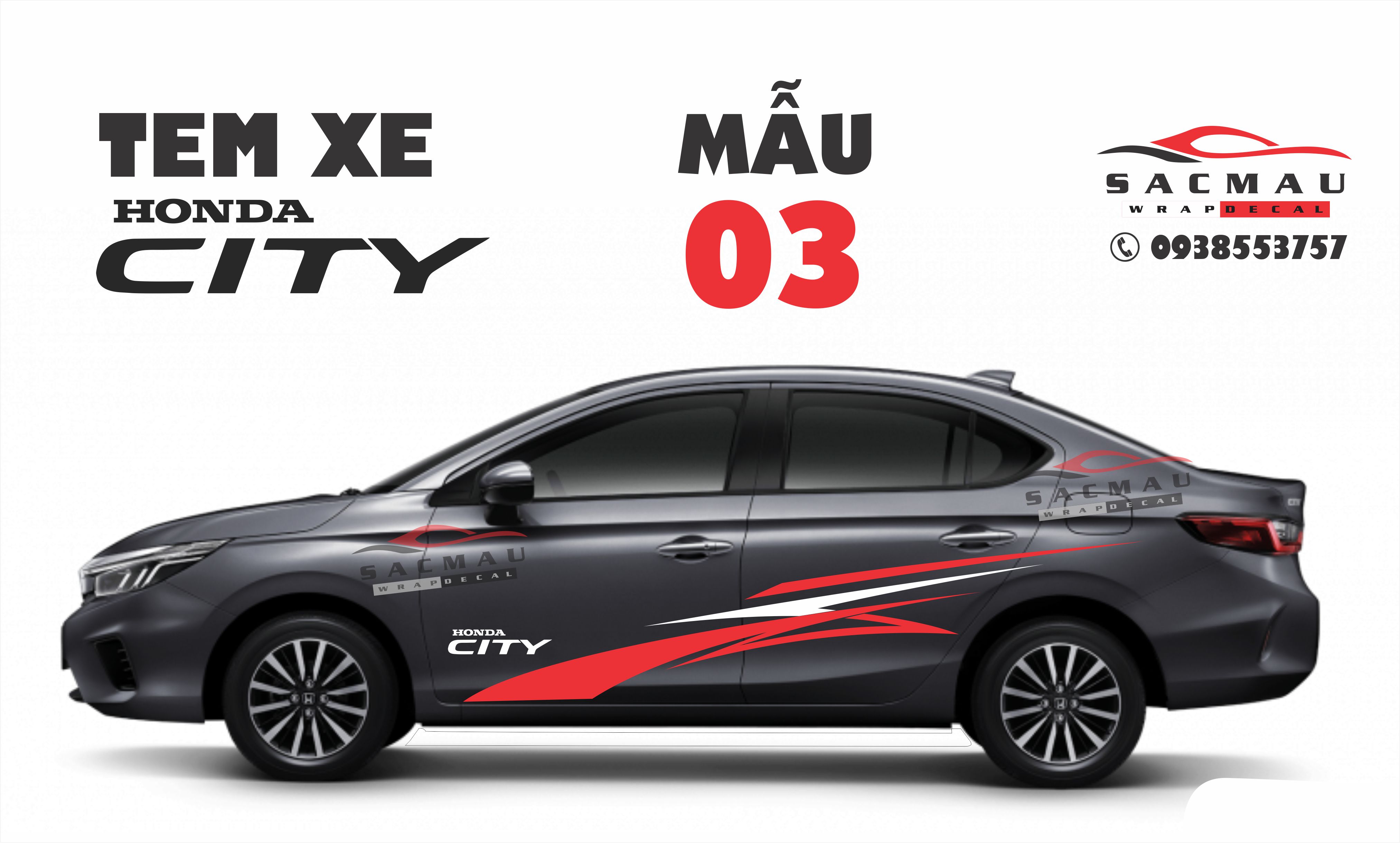 Tem dán xe  Honda City ms002