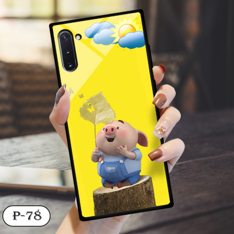 Ốp lưng kính 3D cute Samsung Note 10