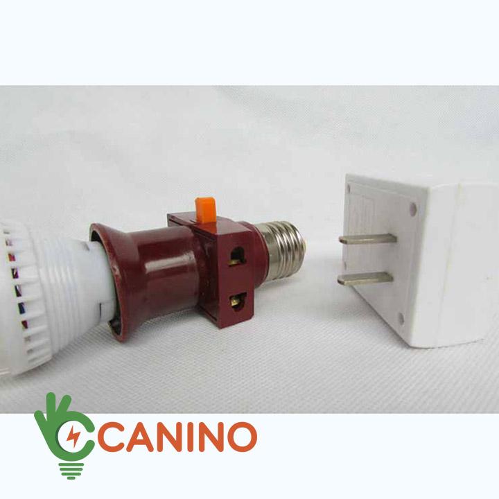 Bộ 2 Đầu Chia Đui Xoáy E27 Ra Thêm 2 Ổ Cắm