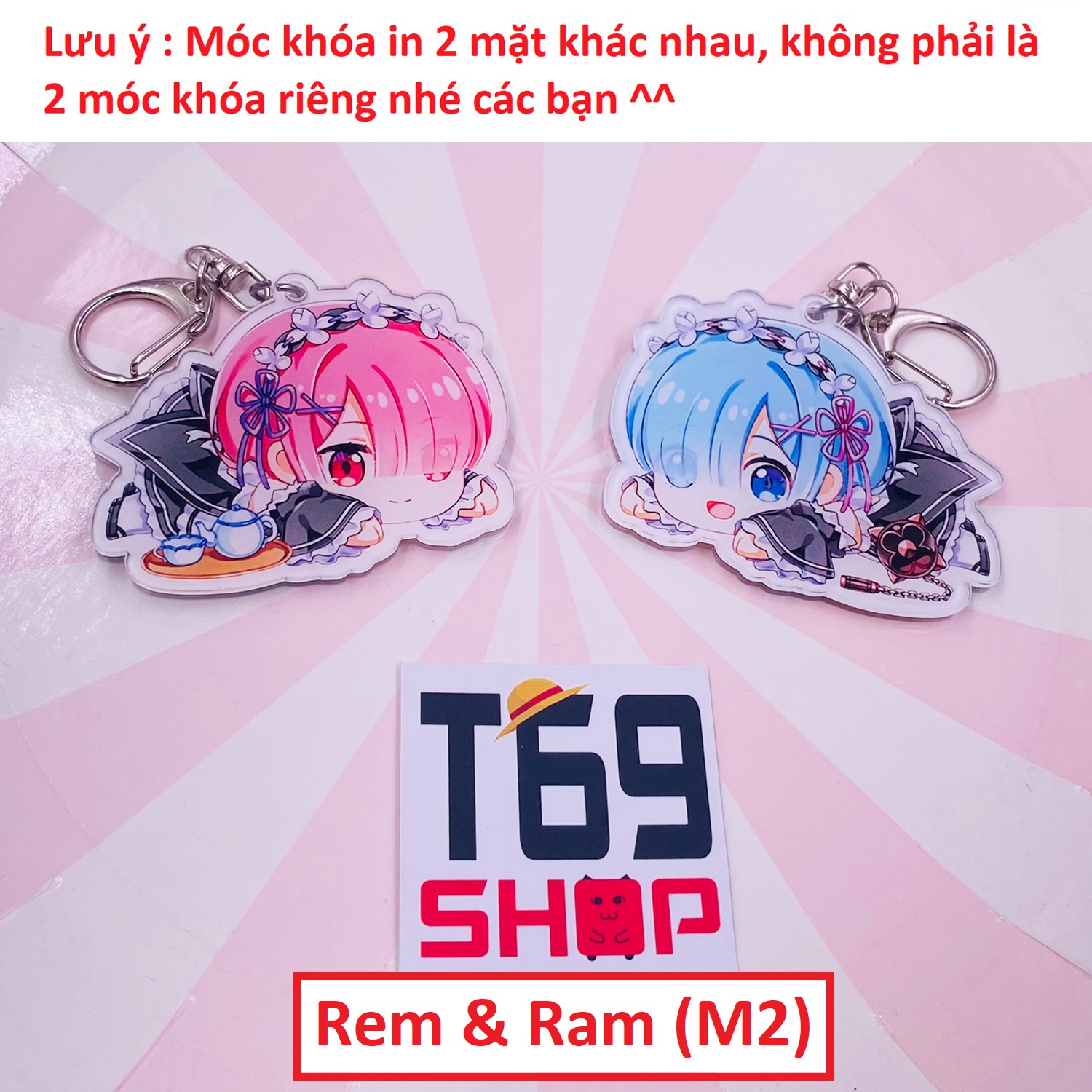 Móc khóa mica anime Re: Zero (In 2 mặt khác nhau) [T69 Shop]